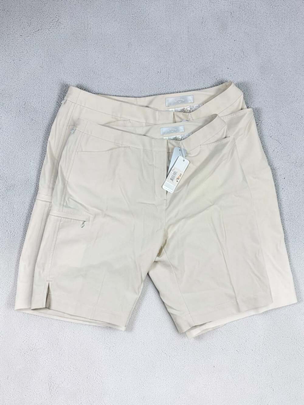 Women’s Callaway Golf Shorts Size 8 Beige Performance Comfort